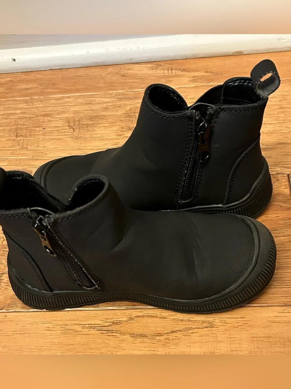 Cat & Jack Toddler Kids Black Slip-On Chelsea Boots Size 9T